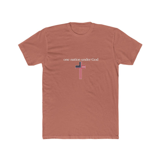 One Nation Under God Cross T-Shirt — Patriotic Christian Tee