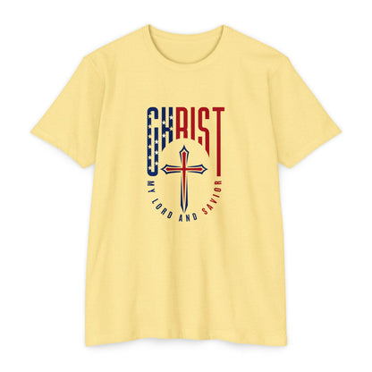 UNISEX Christ Cross T‑Shirt — My Lord and Savior Patriotic Christian Tee