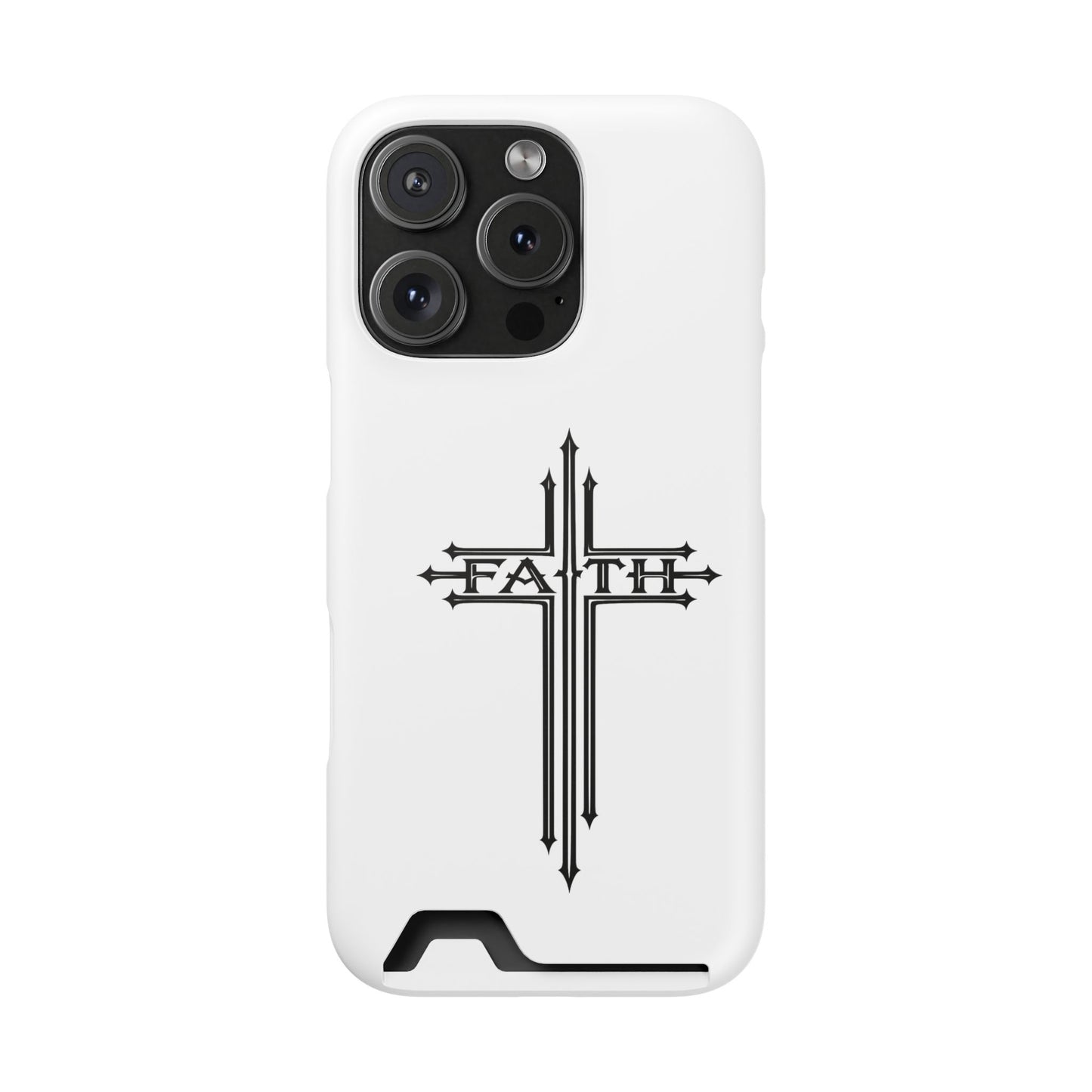Faith Cross Phone Case with Card Holder — Slim Protective Wallet Case