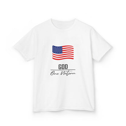 UNISEX Kids Tee — American Flag 'God One Nation' Patriotic T‑Shirt
