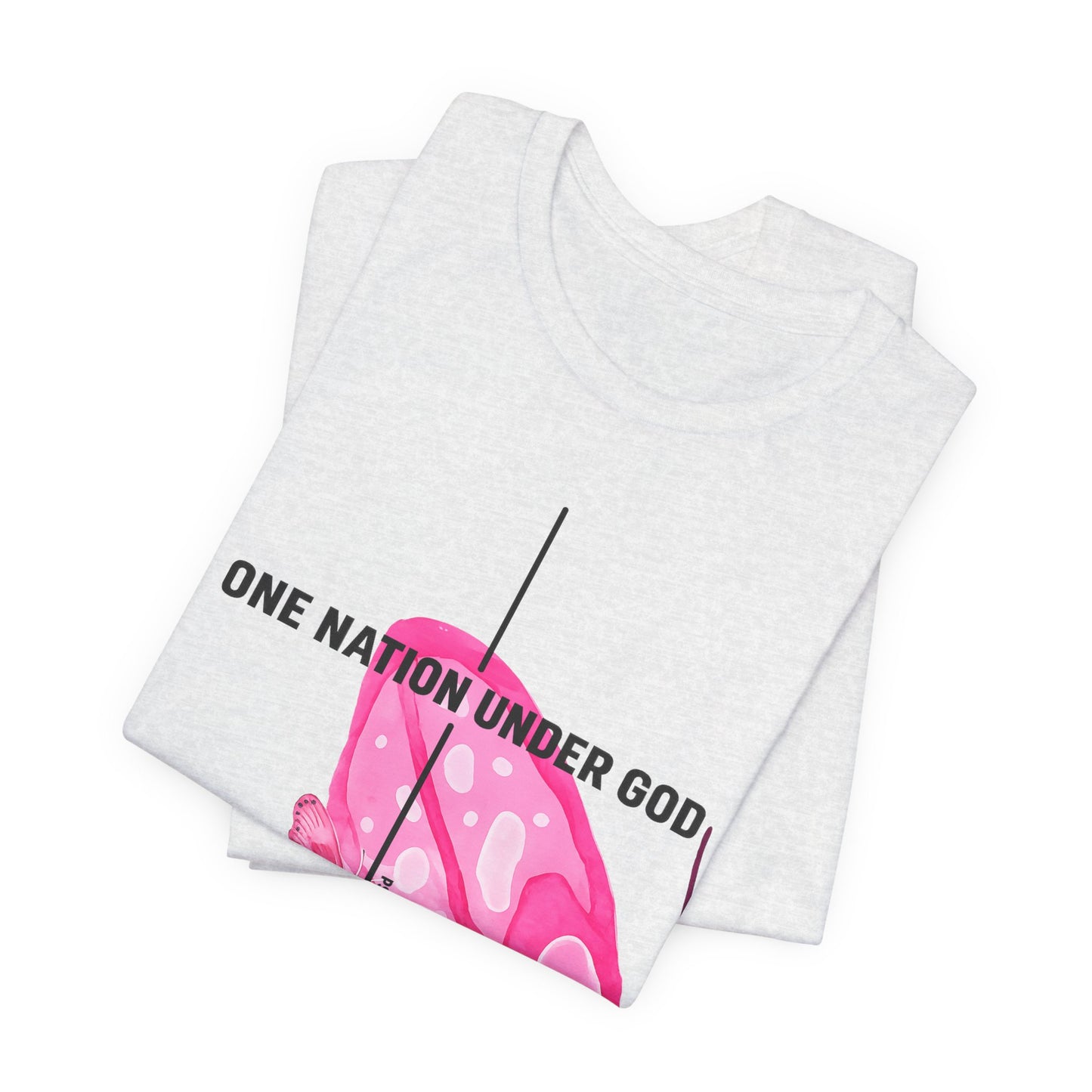 Created Butterfly T-Shirt — "One Nation Under God" Christian Inspirational Tee