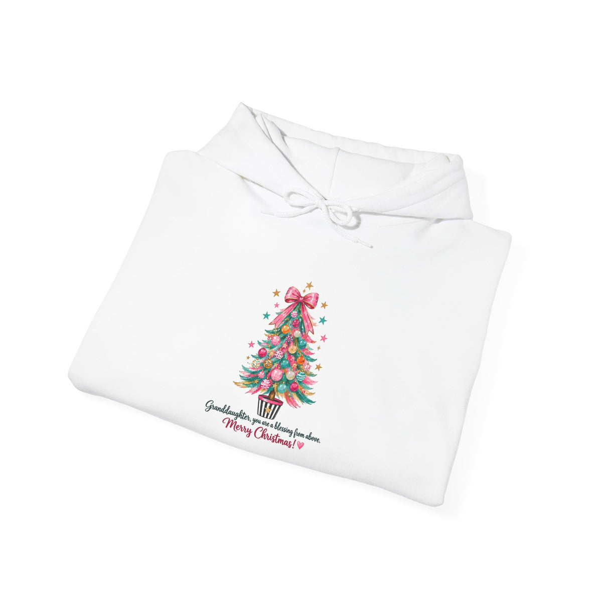 Christmas Tree Hoodie — 'Something evergreen, always close to me. Merry Christmas' Holiday Sweatshirt