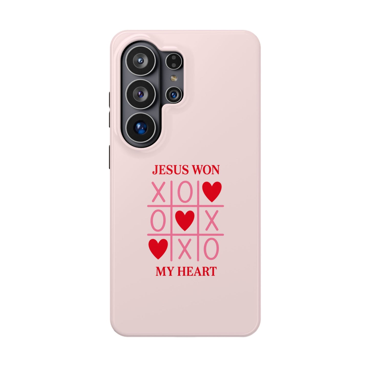 iPhone Case — "Jesus Won My Heart" Pink Magnetic Impact-Resistant Phone Case
