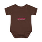 Infant Bodysuit – "God Is Within Her She Will Not Fall" Pink Cross Christian Baby Onesie