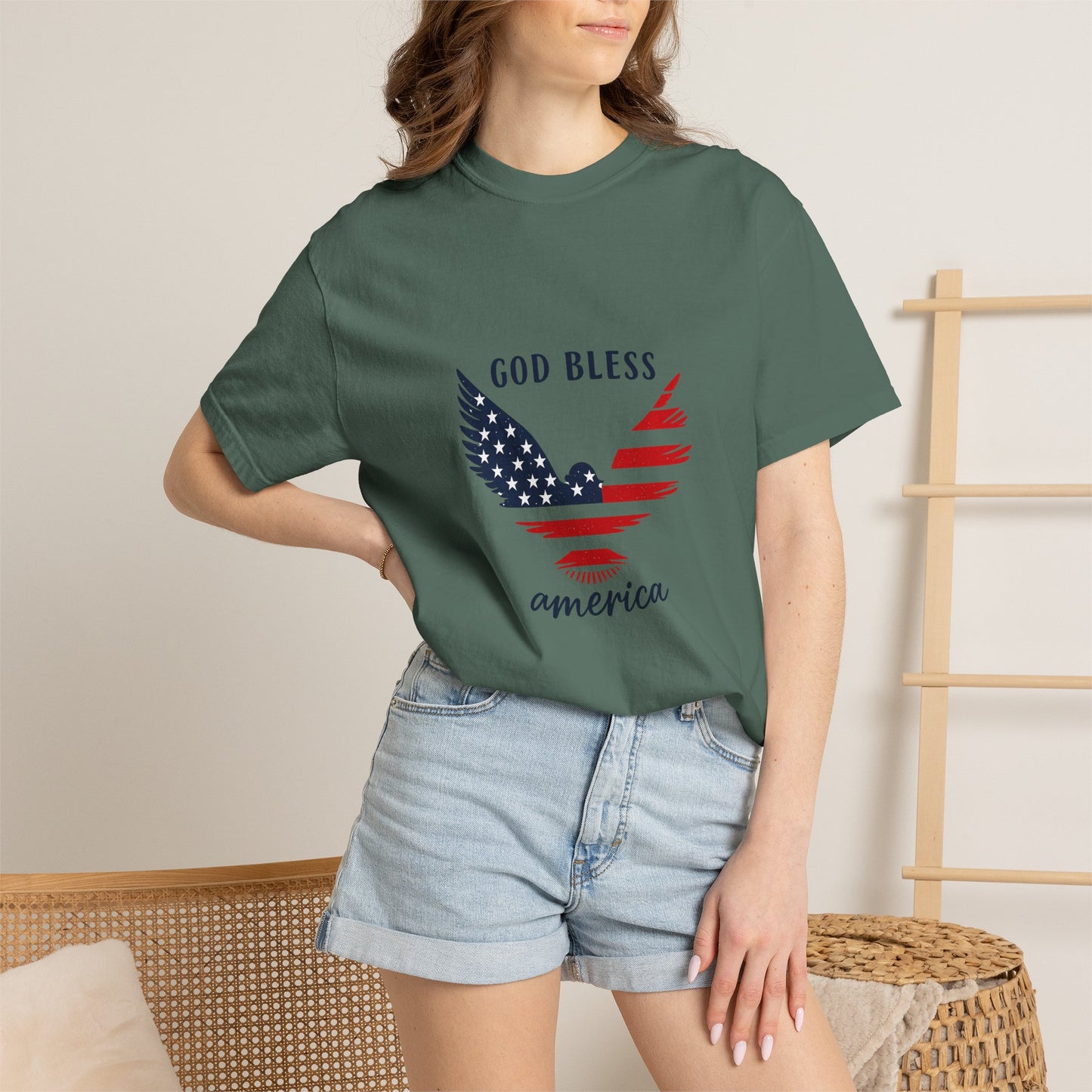 God Bless America Eagle T-Shirt — Patriotic USA Flag Tee