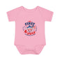 Baby Bodysuit – "My First 4th of July" Patriotic Infant Onesie