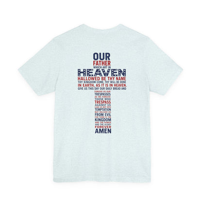 'Our Father' Lord's Prayer  Design -double print T shirt