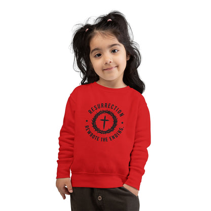 Resurrection Cross Toddler Sweatshirt — Religious Easter Kids Pullover