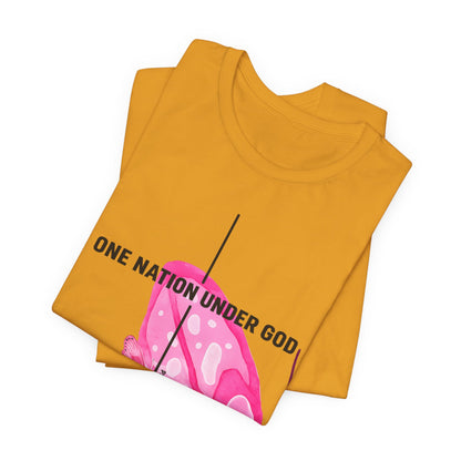 Created Butterfly T-Shirt — "One Nation Under God" Christian Inspirational Tee