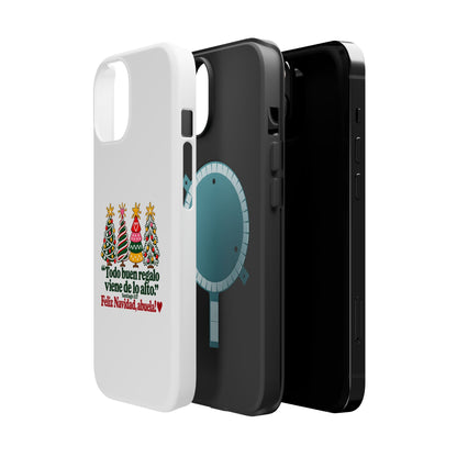 Christmas Grandma Phone Case — “Todo buen regalo viene de lo alto” Magnetic Impact-Resistant Case