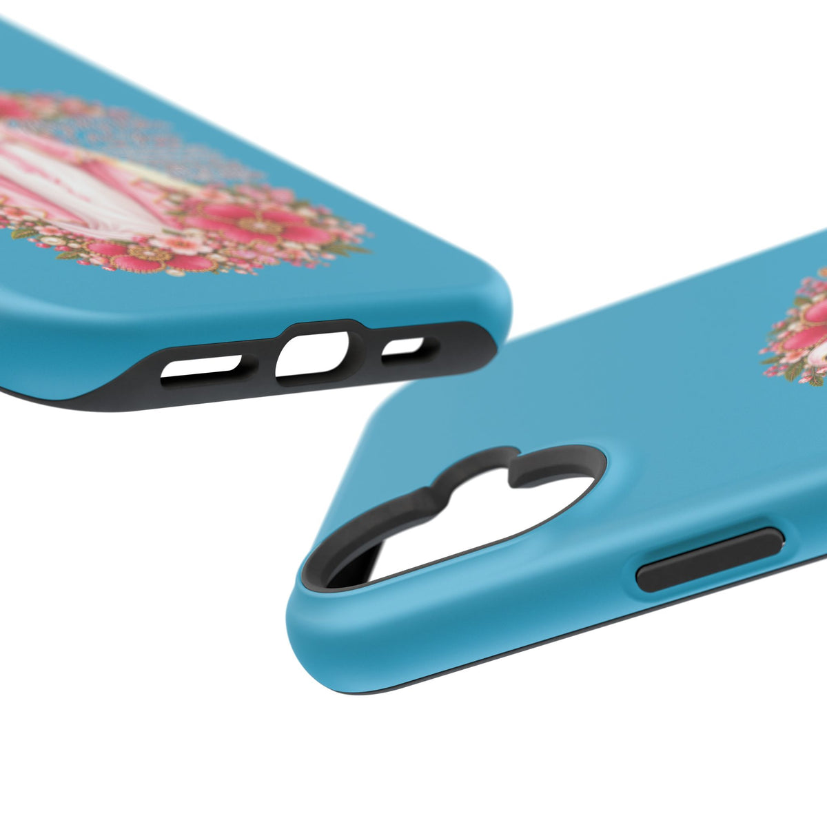 Religious Floral Phone Case — 'Blessed Virgin' Magnetic Impact-Resistant Case