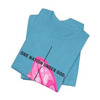 Created Butterfly T-Shirt — "One Nation Under God" Christian Inspirational Tee