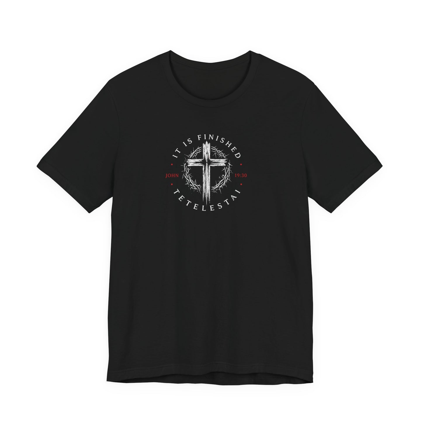Faith Cross T‑Shirt – "It Is Finished" Christian Tee