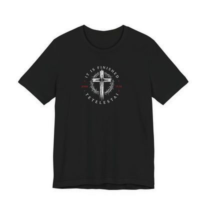Faith Cross T‑Shirt – "It Is Finished" Christian Tee
