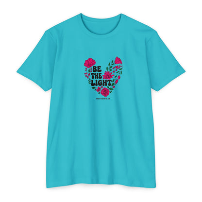 Be The Light Floral T-Shirt — Matthew 5:14 Inspirational Tee