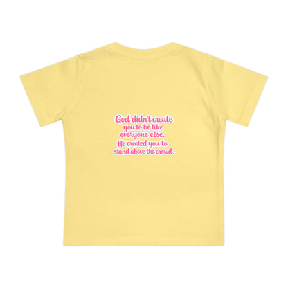 Baby T-Shirt — Pink Roller Skates "I Roll with Jesus" | Christian Infant Tee