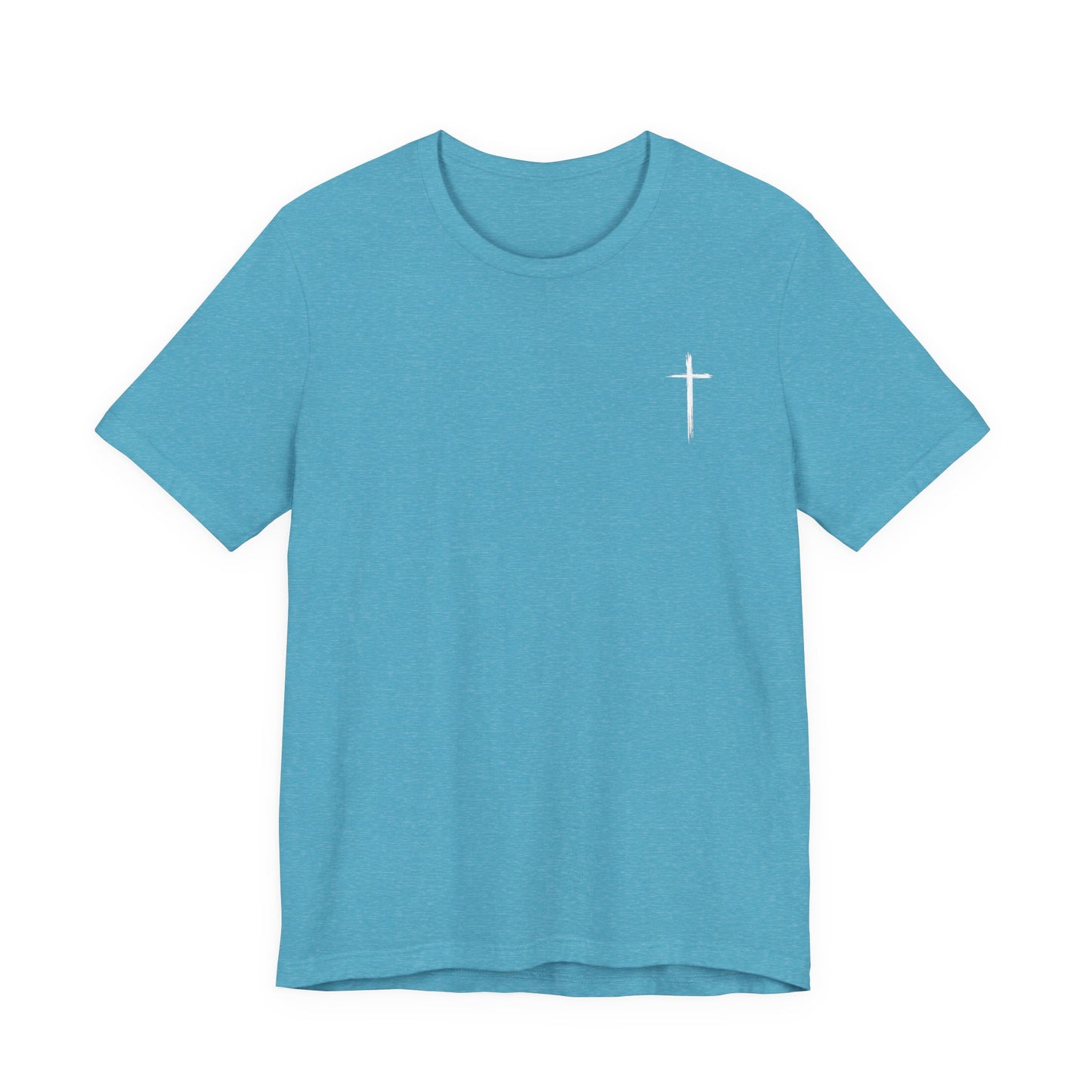 Christian T-Shirt — "When I Am Weak He Is Strong" Cross Tee