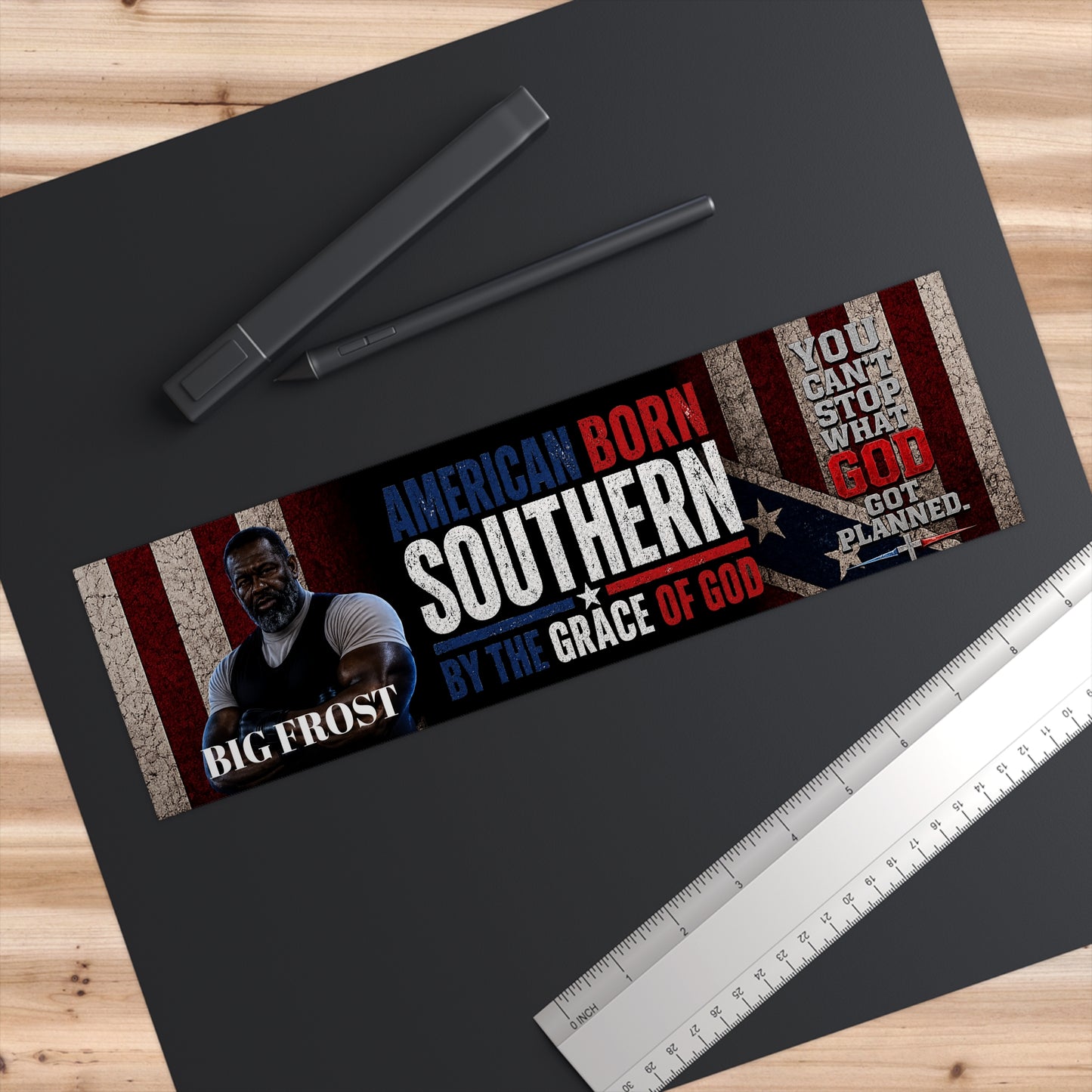 American Born Southern Sticker — "By the Grace of God" Patriotic Bumper Decal