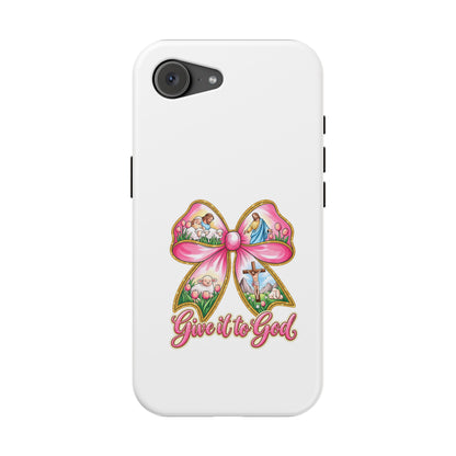 Give It to God Phone Case — Floral Bow Christian iPhone Cover