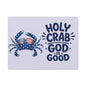 Patriotic Crab Canvas — "Holy Crab God Is Good" Wall Art