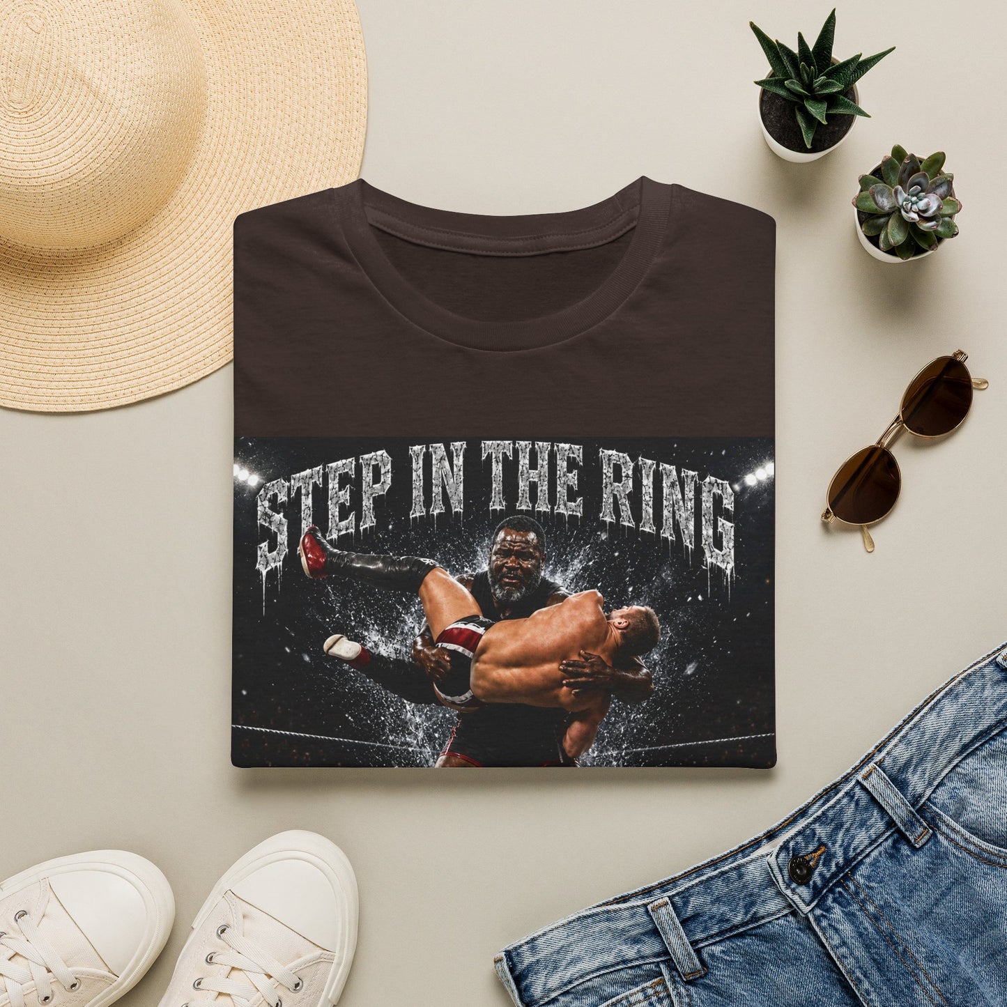 Step in the Ring T-Shirt — 'Get Frostbite' Wrestling Graphic Tee