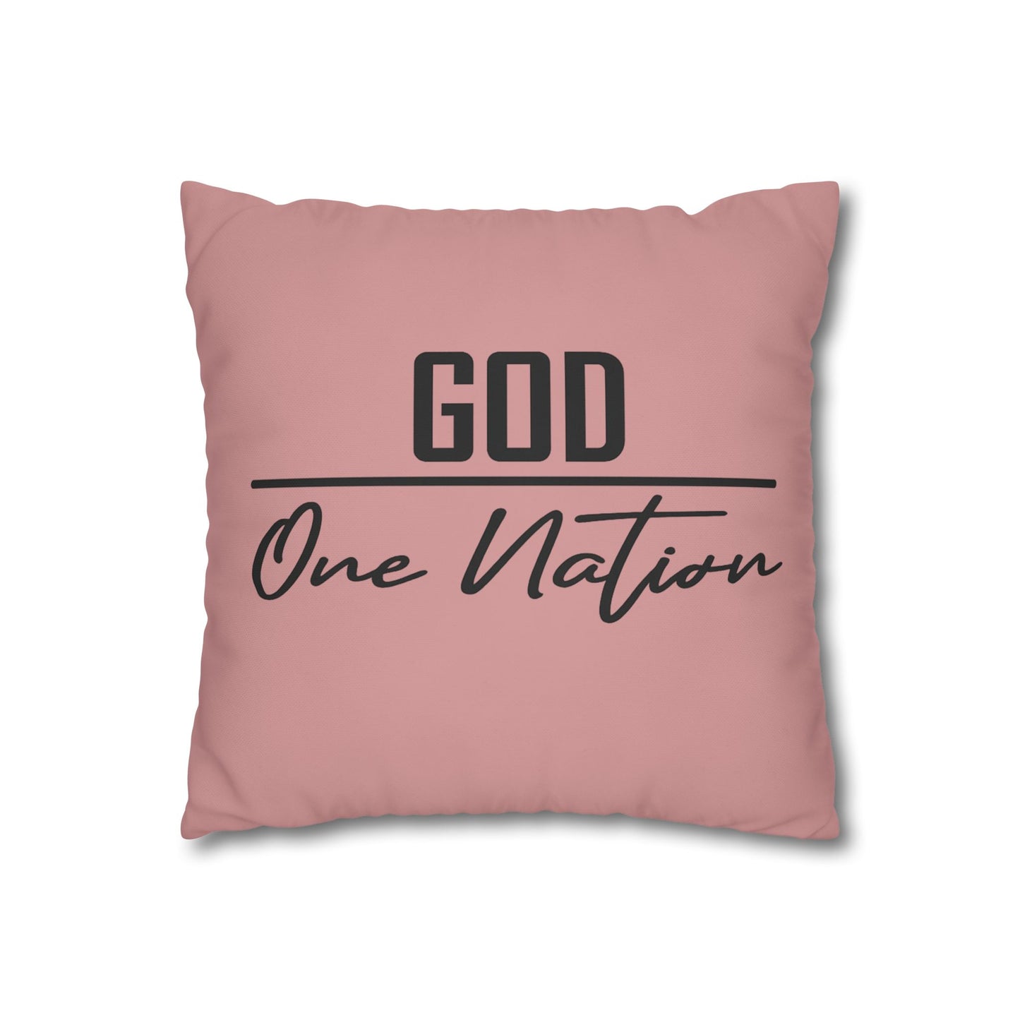 CREATED WITH A PURPOSE & GOD UNDER ONE NATION Canvas Pillowcase
