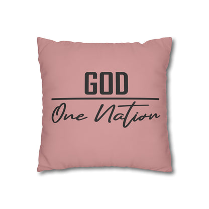 CREATED WITH A PURPOSE & GOD UNDER ONE NATION Canvas Pillowcase