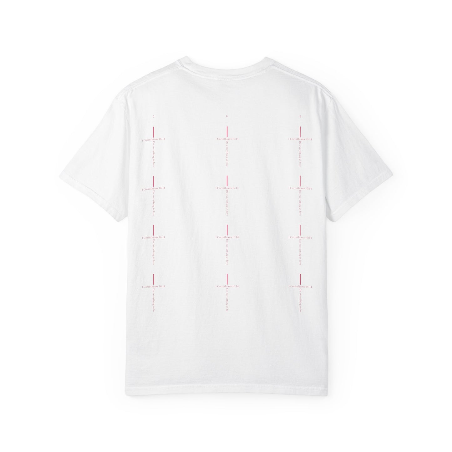 Minimalist Cross Tee — Subtle Vertical 'I Crossed Your Line' Graphic