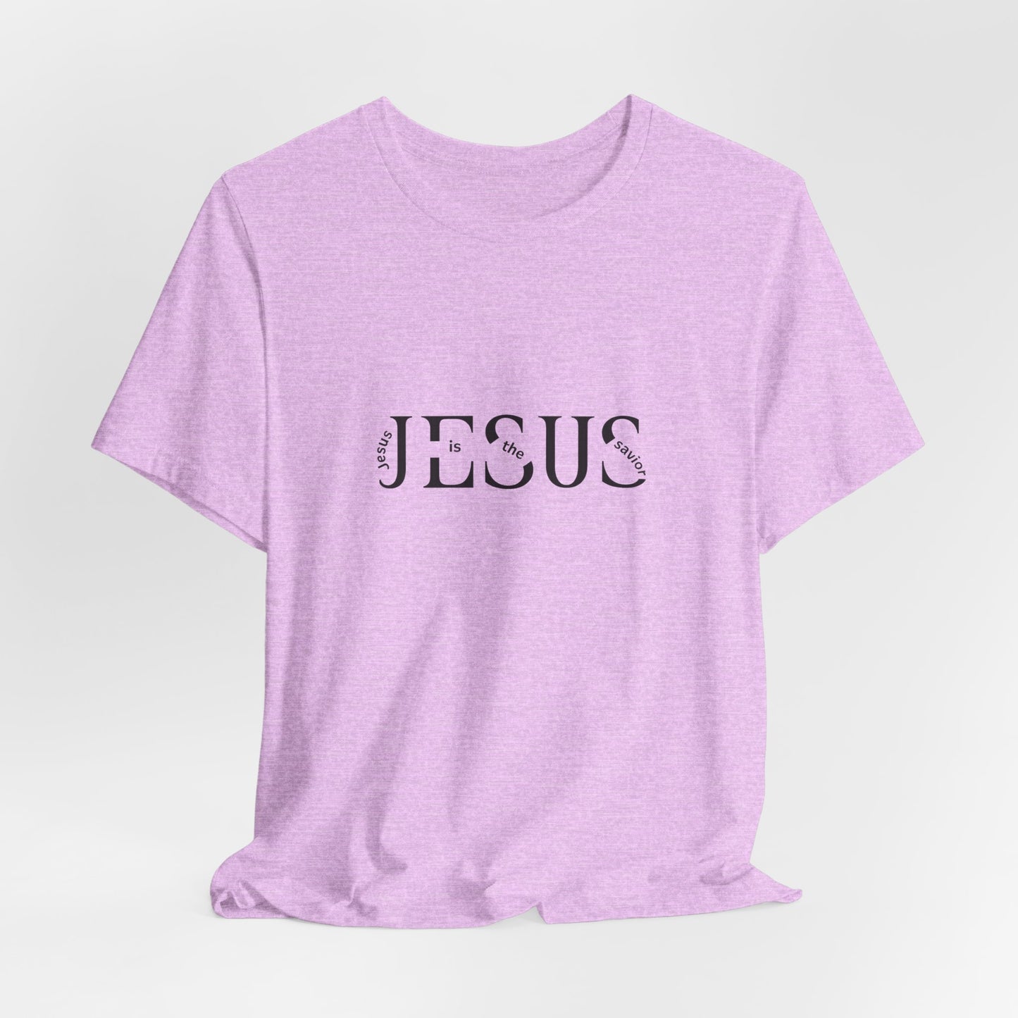 Jesus Minimalist Tee — Distressed Script Christian T-Shirt