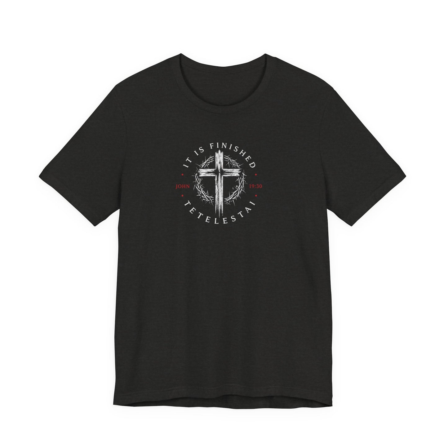 Faith Cross T‑Shirt – "It Is Finished" Christian Tee