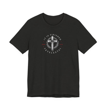Faith Cross T‑Shirt – "It Is Finished" Christian Tee
