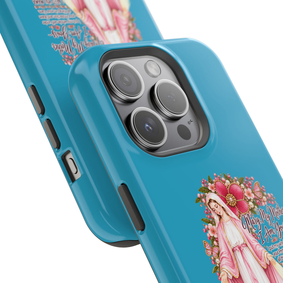 Religious Floral Phone Case — 'Blessed Virgin' Magnetic Impact-Resistant Case