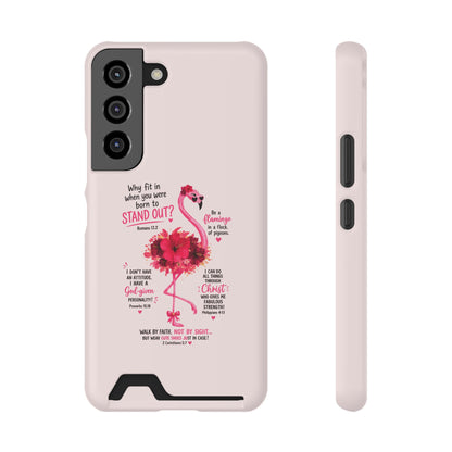 Flamingo 'Stand Out' Phone Card Case — Slim Wallet iPhone Case