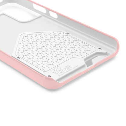 Blessed The Lord Pink Phone Case with Card Holder — Psalm 33:12 Christian Wallet Case