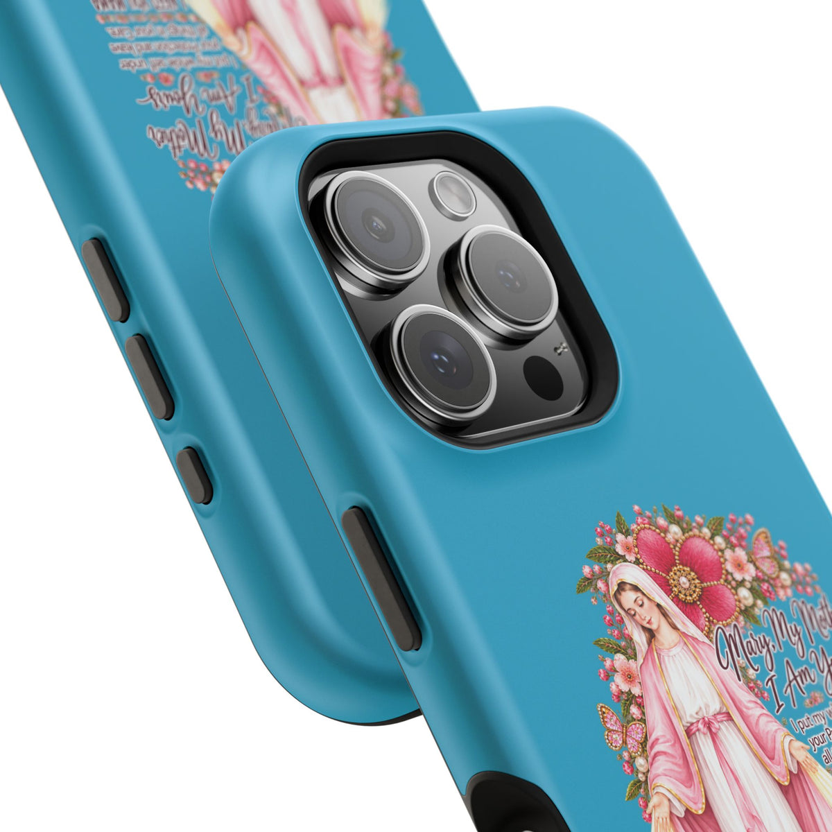 Religious Floral Phone Case — 'Blessed Virgin' Magnetic Impact-Resistant Case