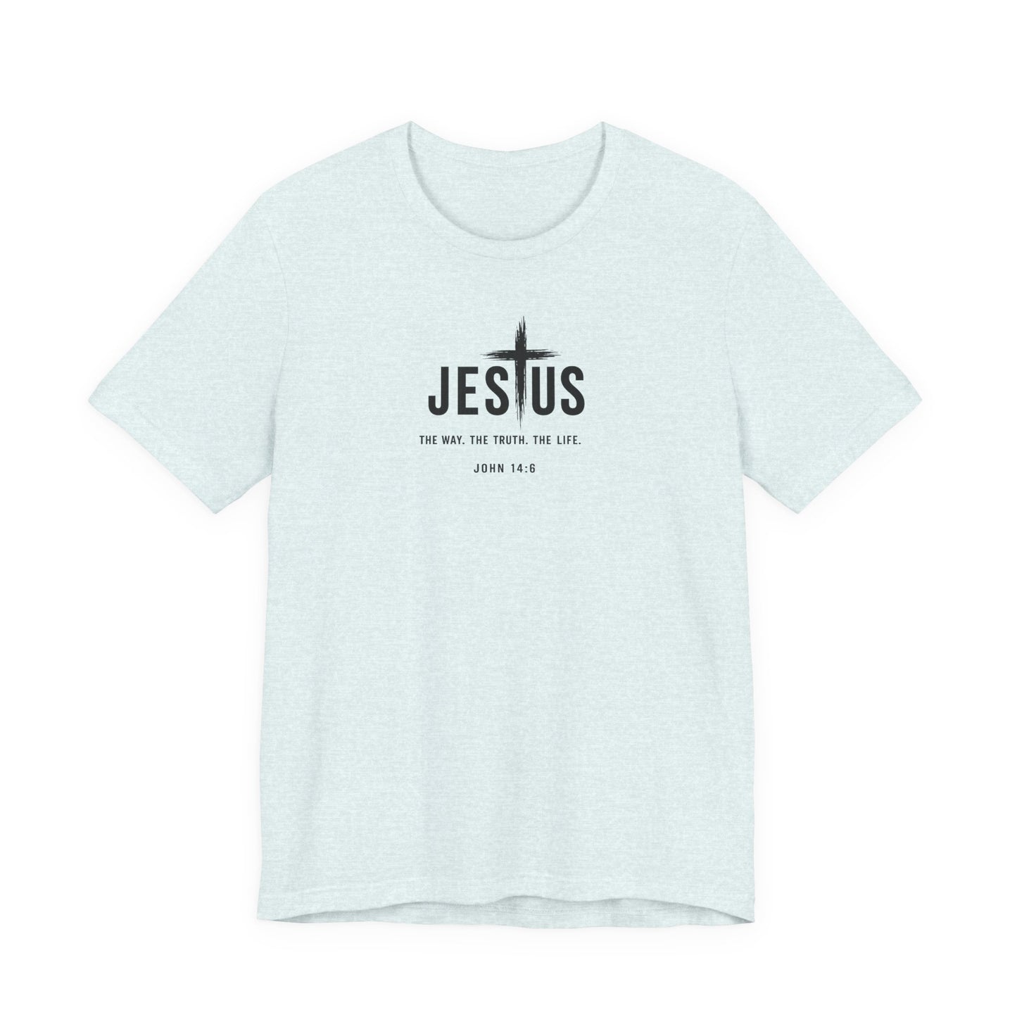 Jesus Cross T‑Shirt - "Jesus: The Way the Truth the Life" Bible Verse Tee (John 14:6)
