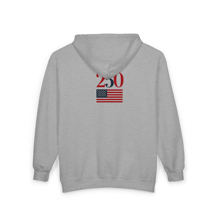 Made in U.S.A. Full-Zip Hoodie – America 250 Flag Sweatshirt