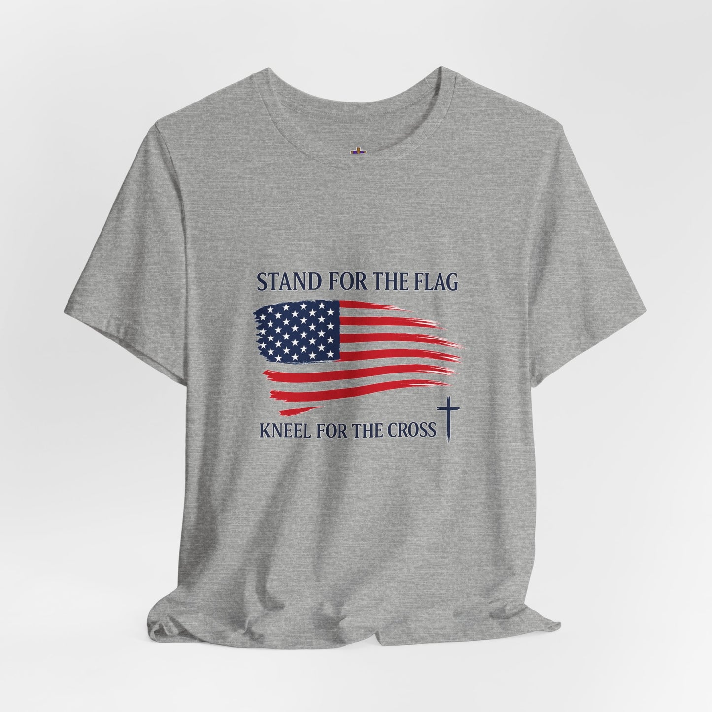 Stand for the Flag, Kneel for the Cross Tee — America 250 Patriotic T‑Shirt