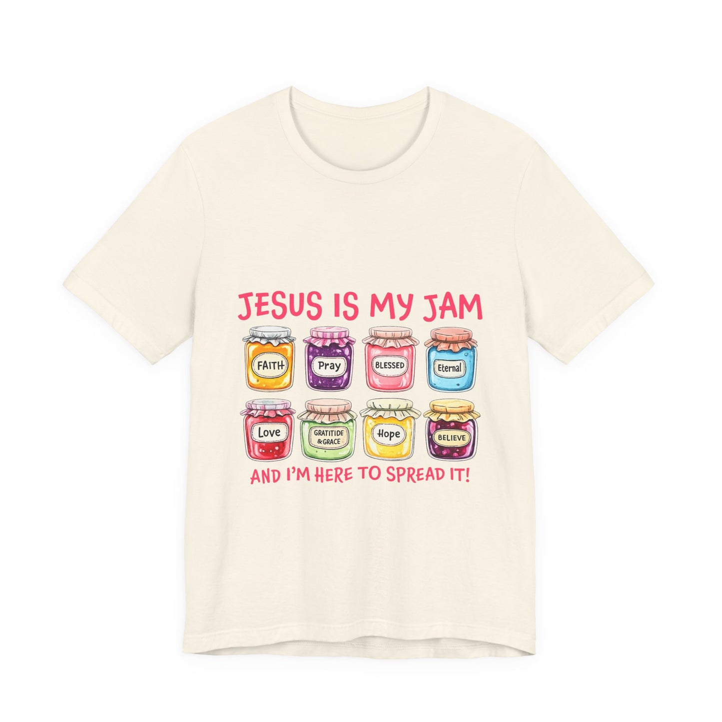 Christian T-Shirt — "Jesus Is My Jam" Jam Jar Graphic Tee