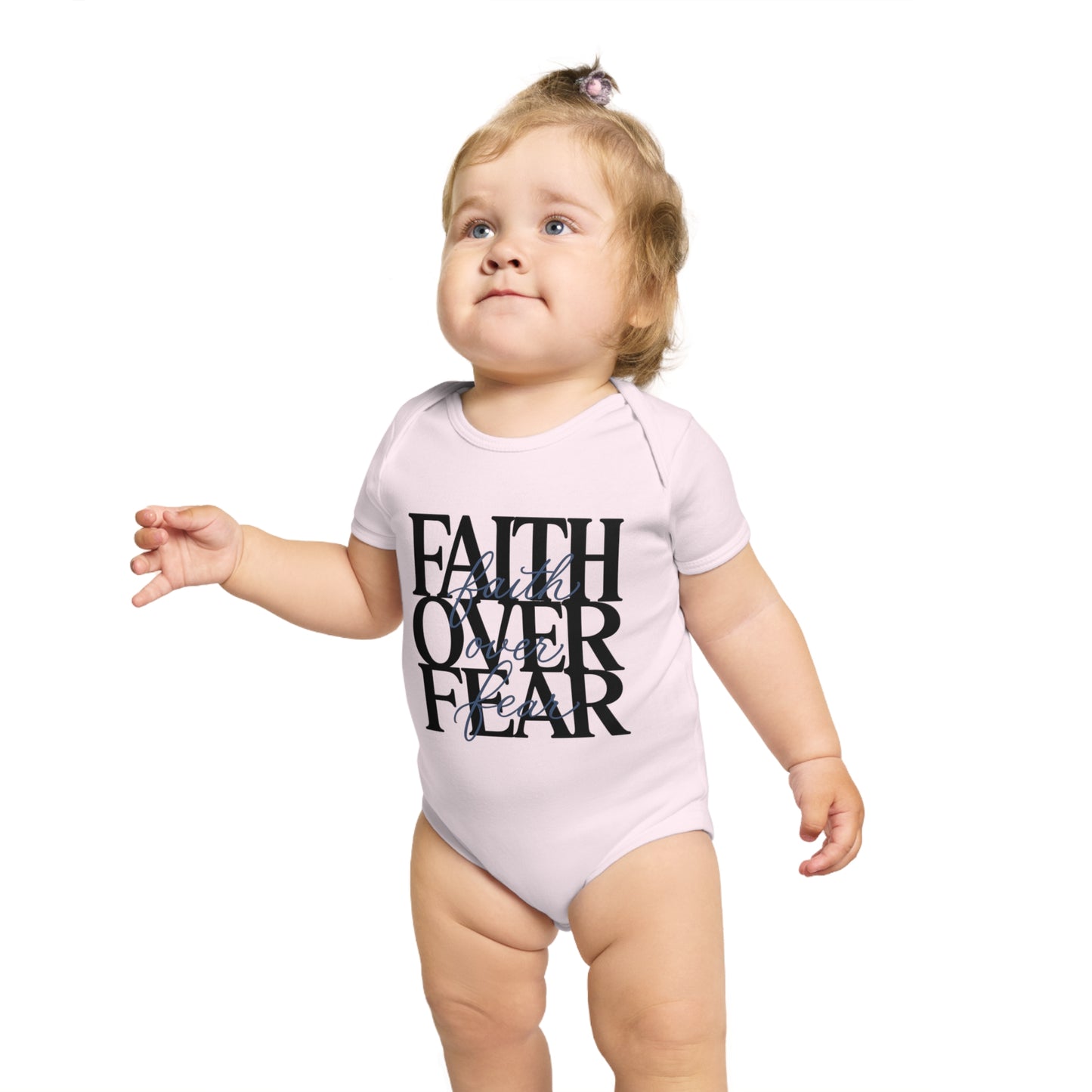 Faith Over Fear Baby Bodysuit — Christian Infant Onesie