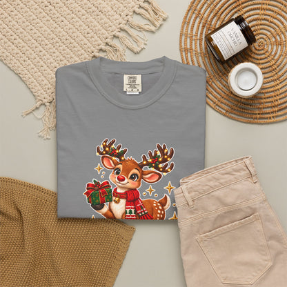 Christmas Reindeer T-Shirt — "Sweet Granddaughter You're an Answered Prayer" Holiday Tee