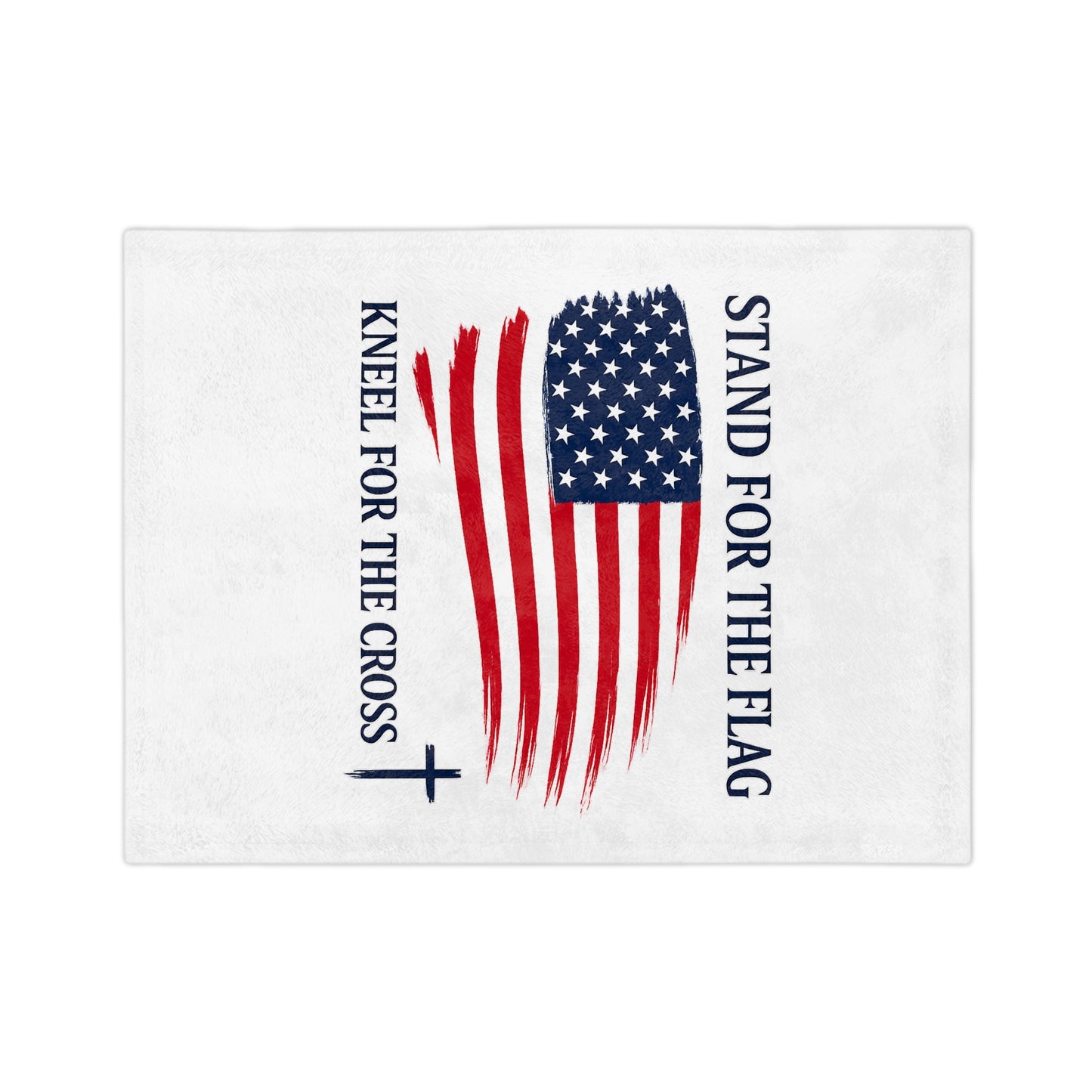 Stand for the Flag, Kneel for the Cross Velveteen Blanket