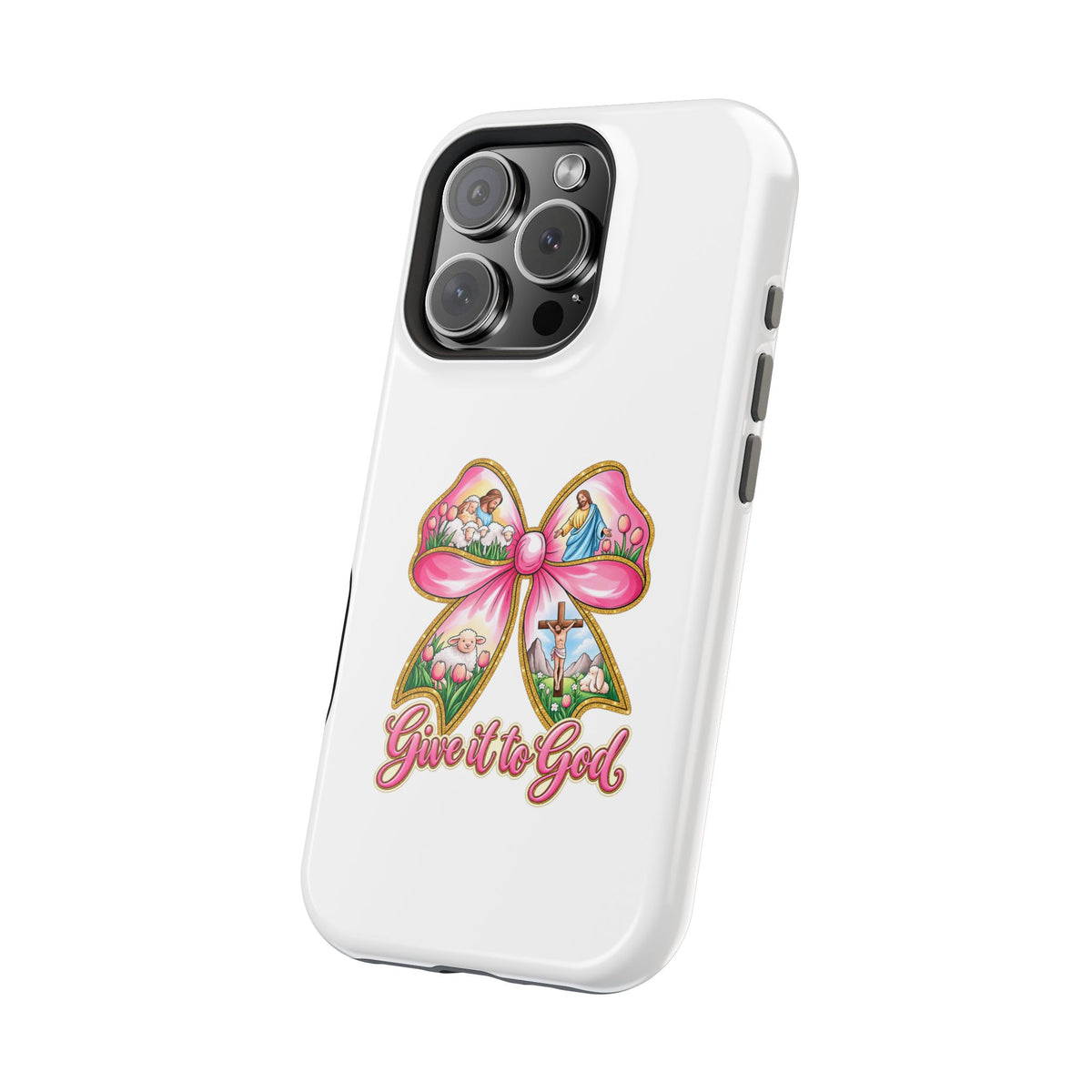 Give It to God Phone Case — Floral Bow Christian iPhone Cover