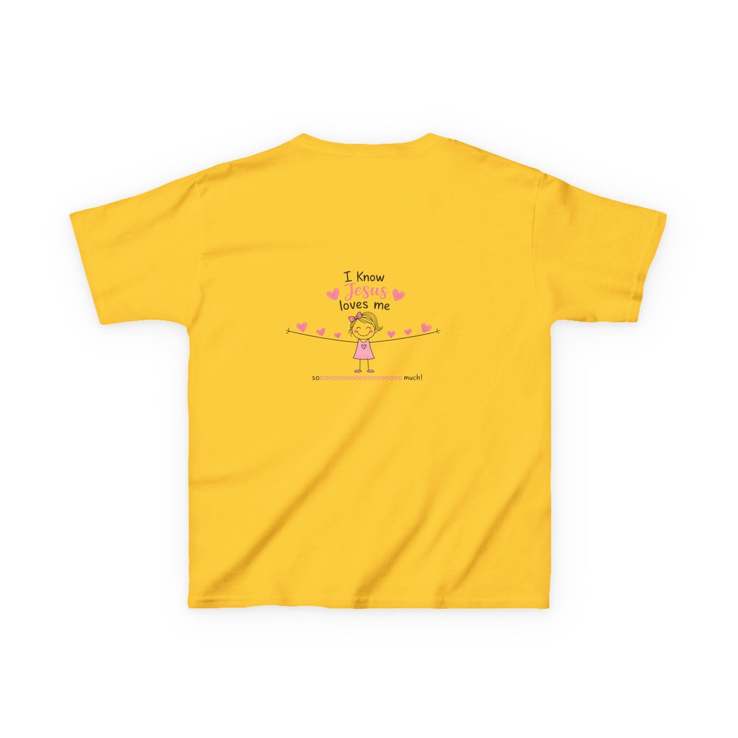 Kids T-Shirt — "God Is Bigger Than" Pink Faith Graphic Tee