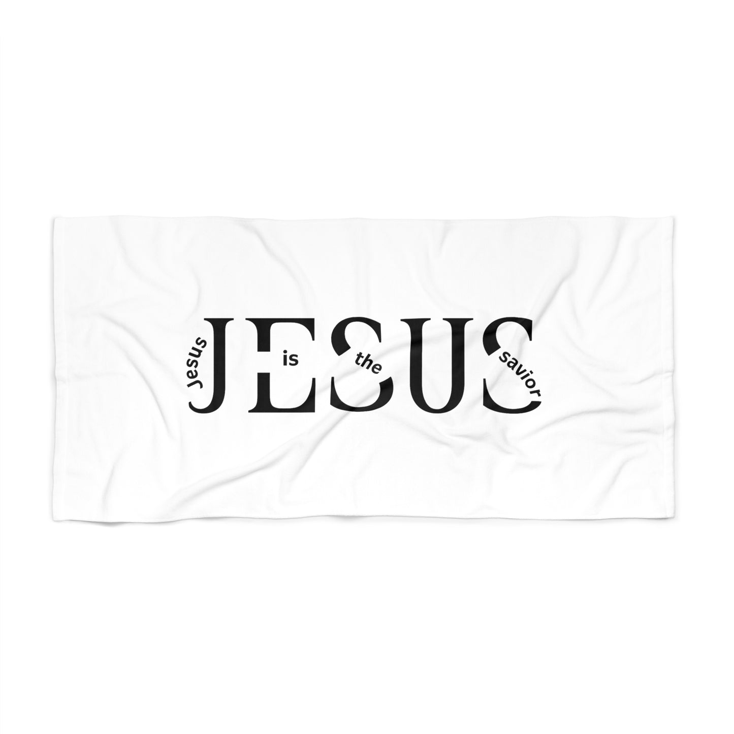 Jesus Beach Towel — "Jesus is the Savior" Christian Faith Towel