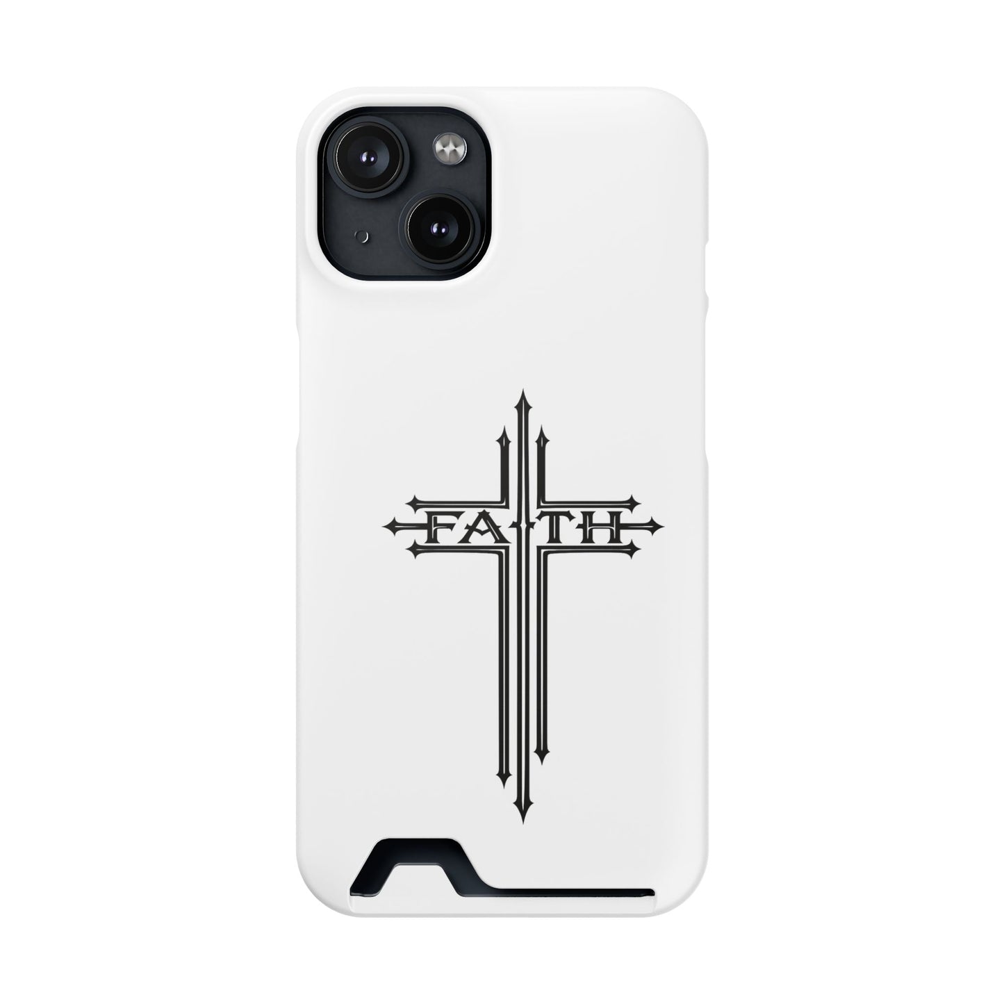 Faith Cross Phone Case with Card Holder — Slim Protective Wallet Case