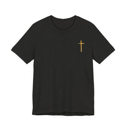 Christian Cross T-Shirt — "Do Not Be Deceived, Bad Company Ruins Good Morals" (1 Corinthians 15:33)