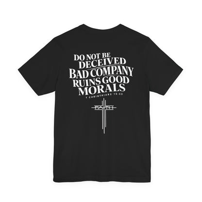 Christian Cross Tee — “Do Not Be Deceived” Inspirational Scripture T‑Shirt