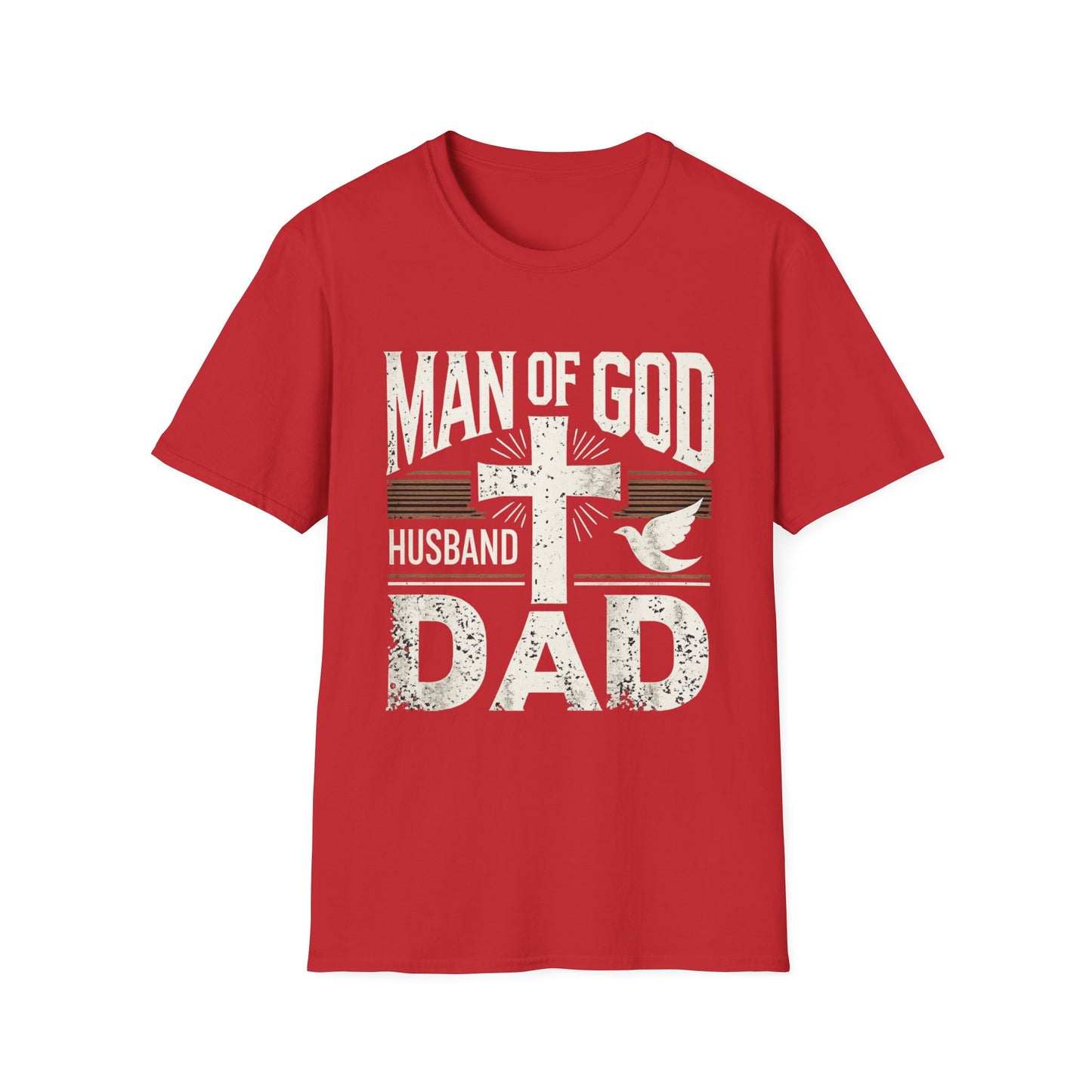 Man of God Dad T-Shirt – Christian Husband & Father Faith Tee