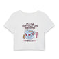 Women’s Baby Tee — “My Cup Overflows With Blessings” Psalms 23:5 Christian Graphic Tee